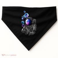 Astronaut Blowing Space Bubbles USA-Made Doggie Bandana thumb 0