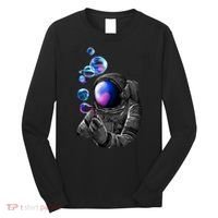 Astronaut Blowing Space Bubbles Long Sleeve Shirt thumb 0