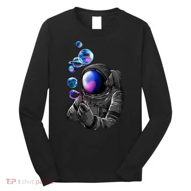 Astronaut Blowing Space Bubbles Long Sleeve Shirt