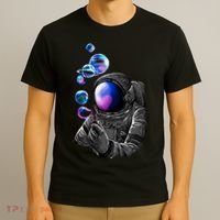 Astronaut Blowing Space Bubbles T-Shirt thumb 3
