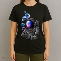 Astronaut Blowing Space Bubbles T-Shirt thumb 4