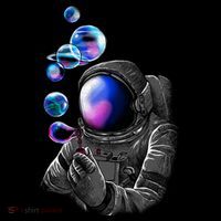 Astronaut Blowing Space Bubbles Bucket Hat thumb 4