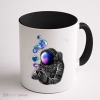 Astronaut Blowing Space Bubbles Coffee Mug thumb 1