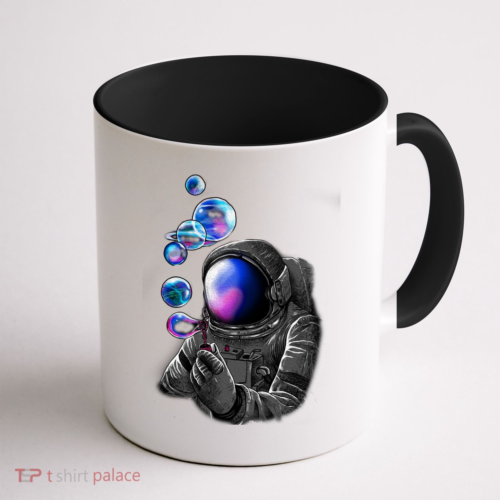 Astronaut Blowing Space Bubbles Coffee Mug