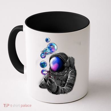 Astronaut Blowing Space Bubbles Coffee Mug