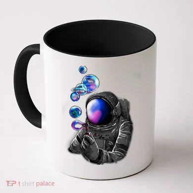 Astronaut Blowing Space Bubbles Coffee Mug
