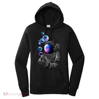 Astronaut Blowing Space Bubbles Women's Hoodie