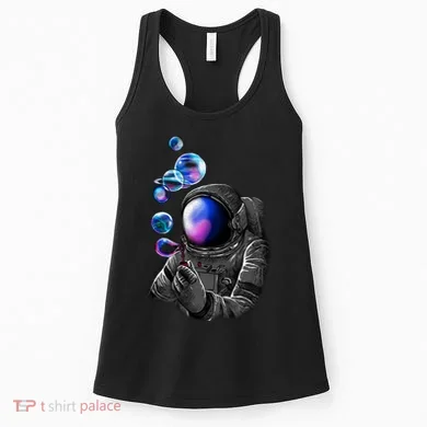 Astronaut Blowing Space Bubbles Women's Tank Top