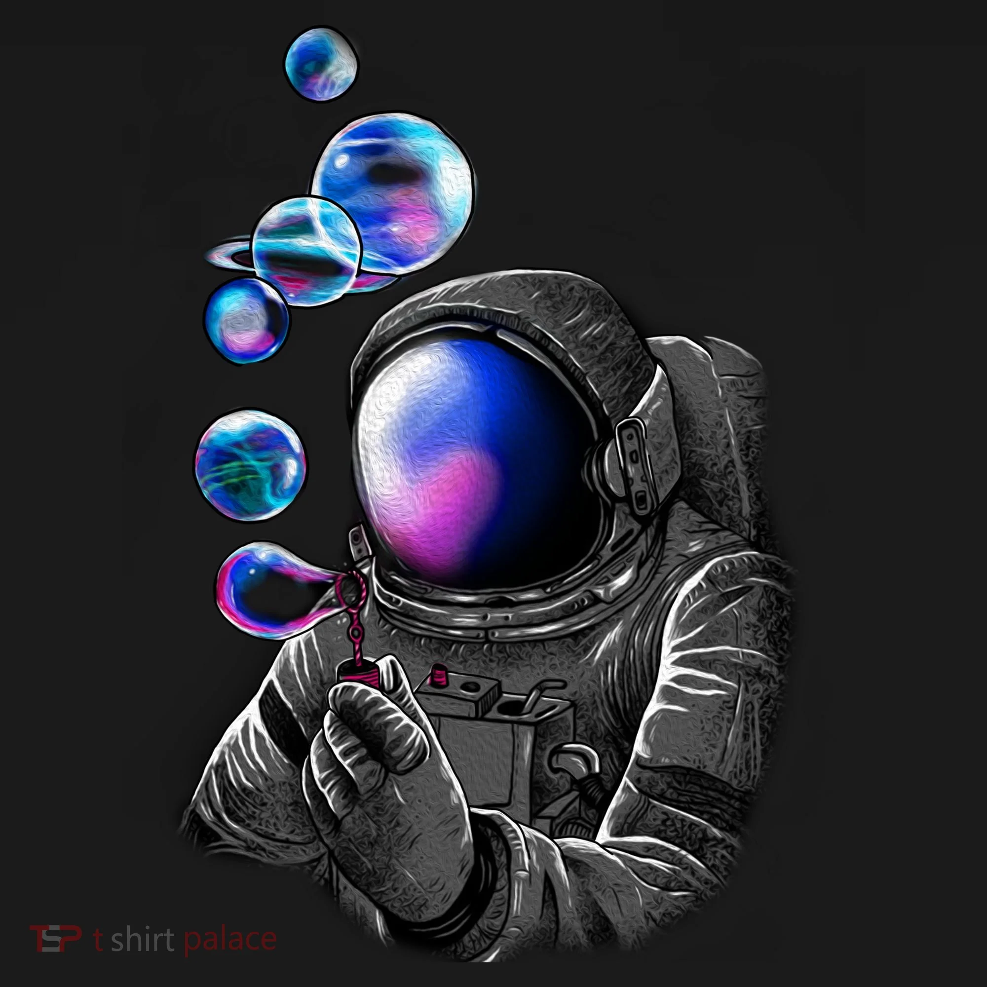 Astronaut Blowing Space Bubbles Women's Tank Top