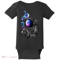 Astronaut Blowing Space Bubbles Baby Bodysuit thumb 0