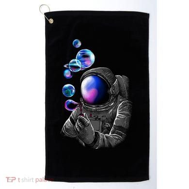 Astronaut Blowing Space Bubbles Golf Towel