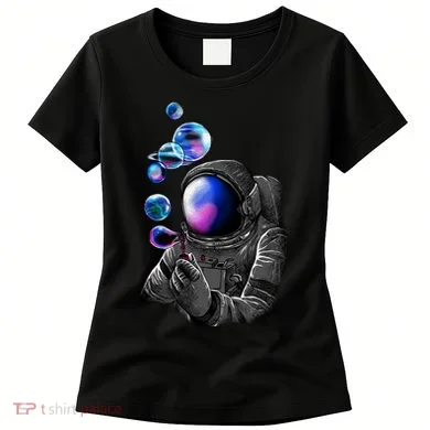 Astronaut Blowing Space Bubbles Women's T-Shirt