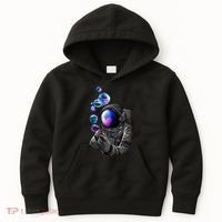 Astronaut Blowing Space Bubbles Kids Hoodie thumb 0