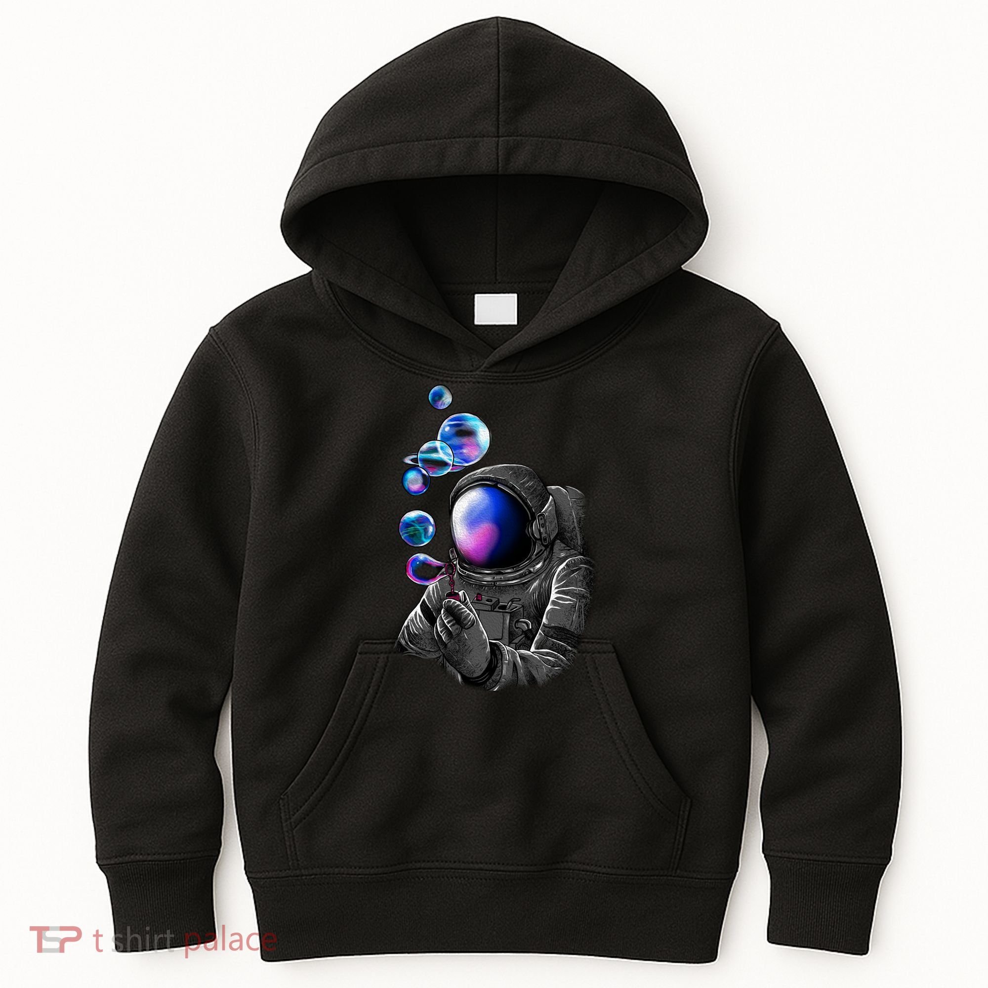 Astronaut Blowing Space Bubbles Kids Hoodie