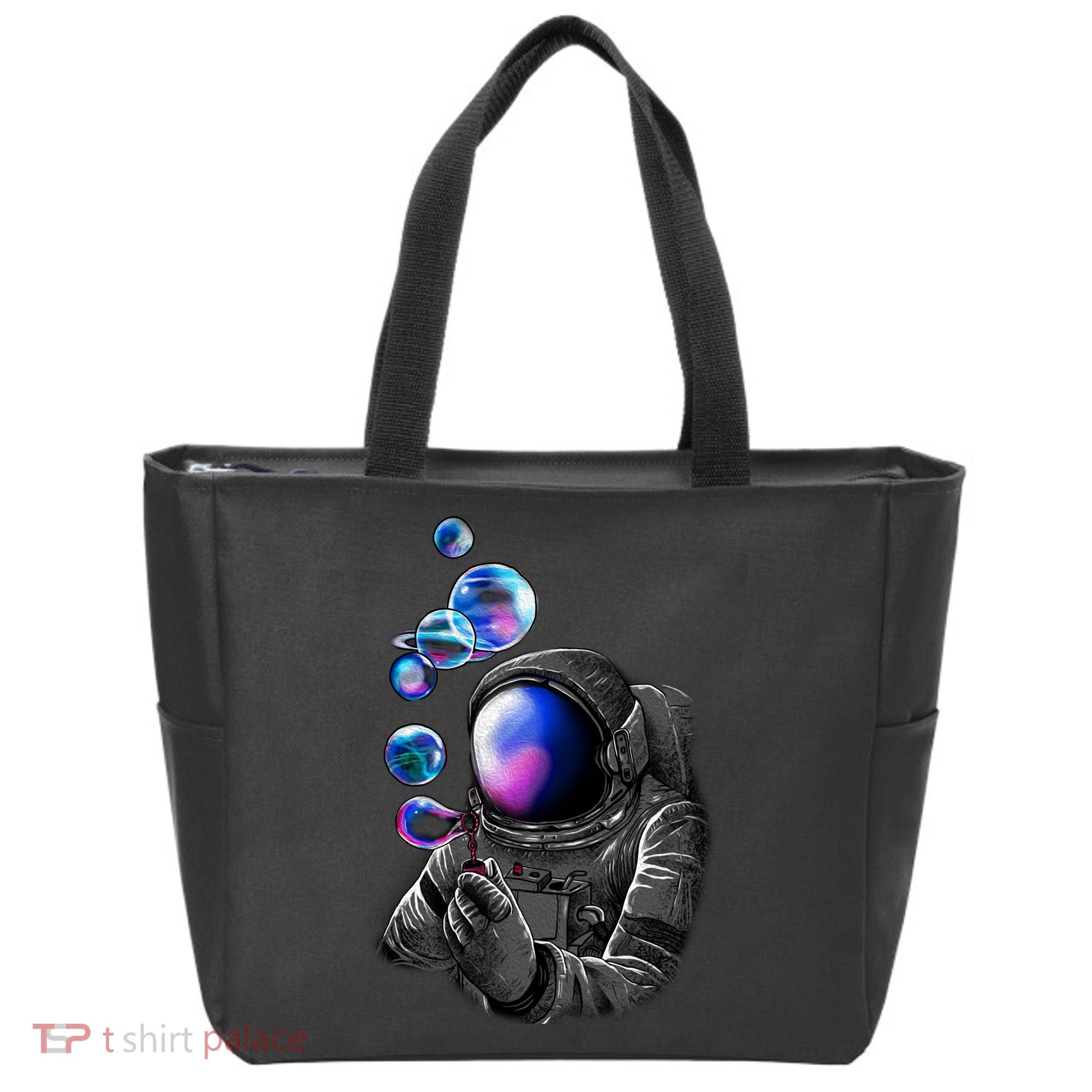 Astronaut Blowing Space Bubbles Tote Bag