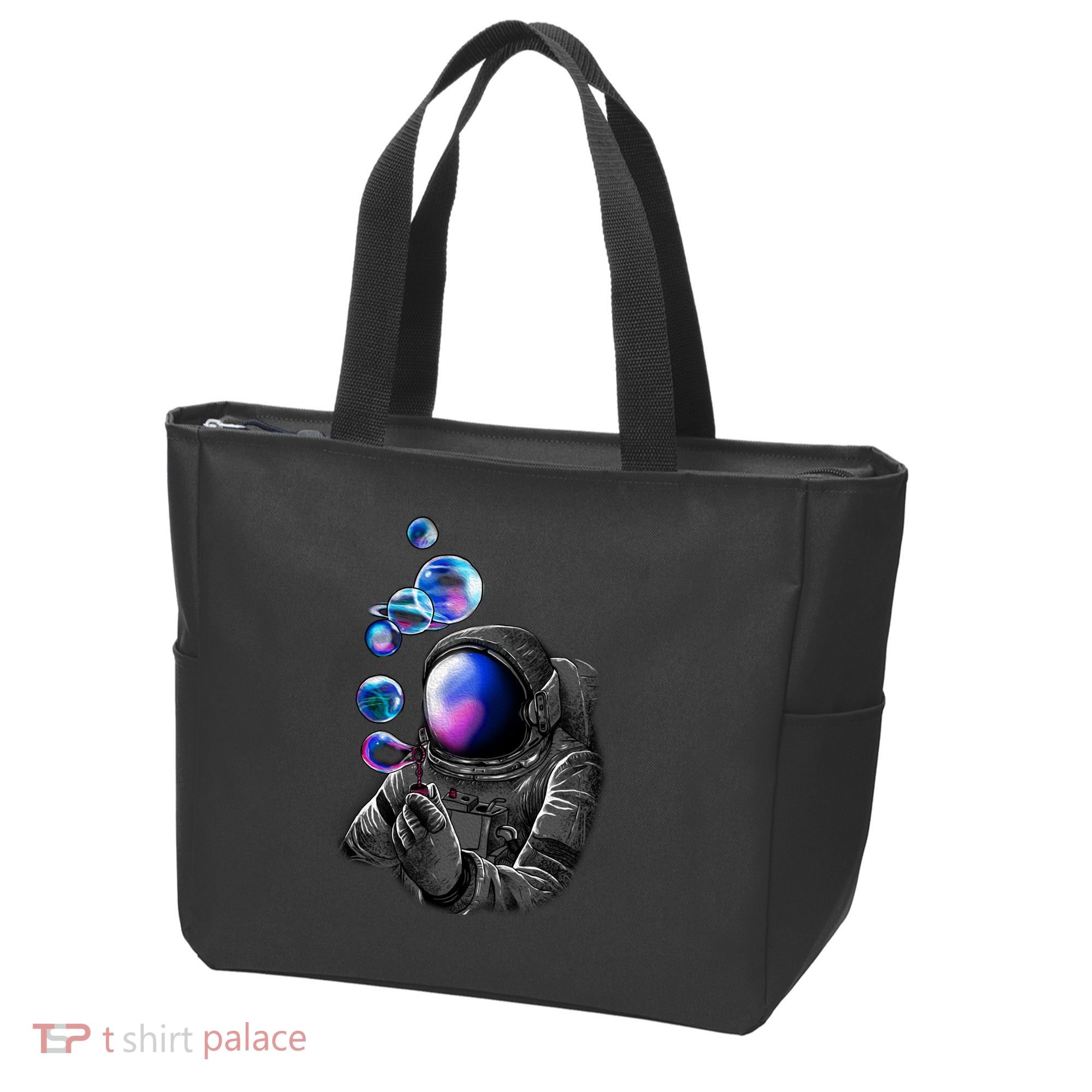 Astronaut Blowing Space Bubbles Tote Bag