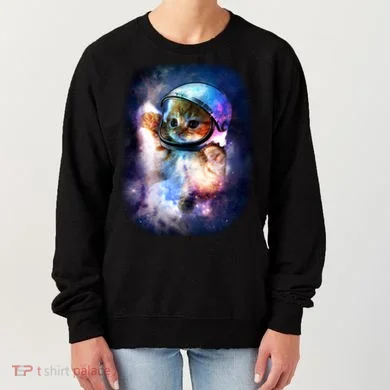 Astronaut Cat In Space Women's Sweatshirt