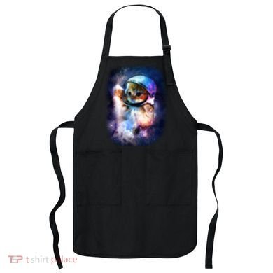Astronaut Cat In Space Apron