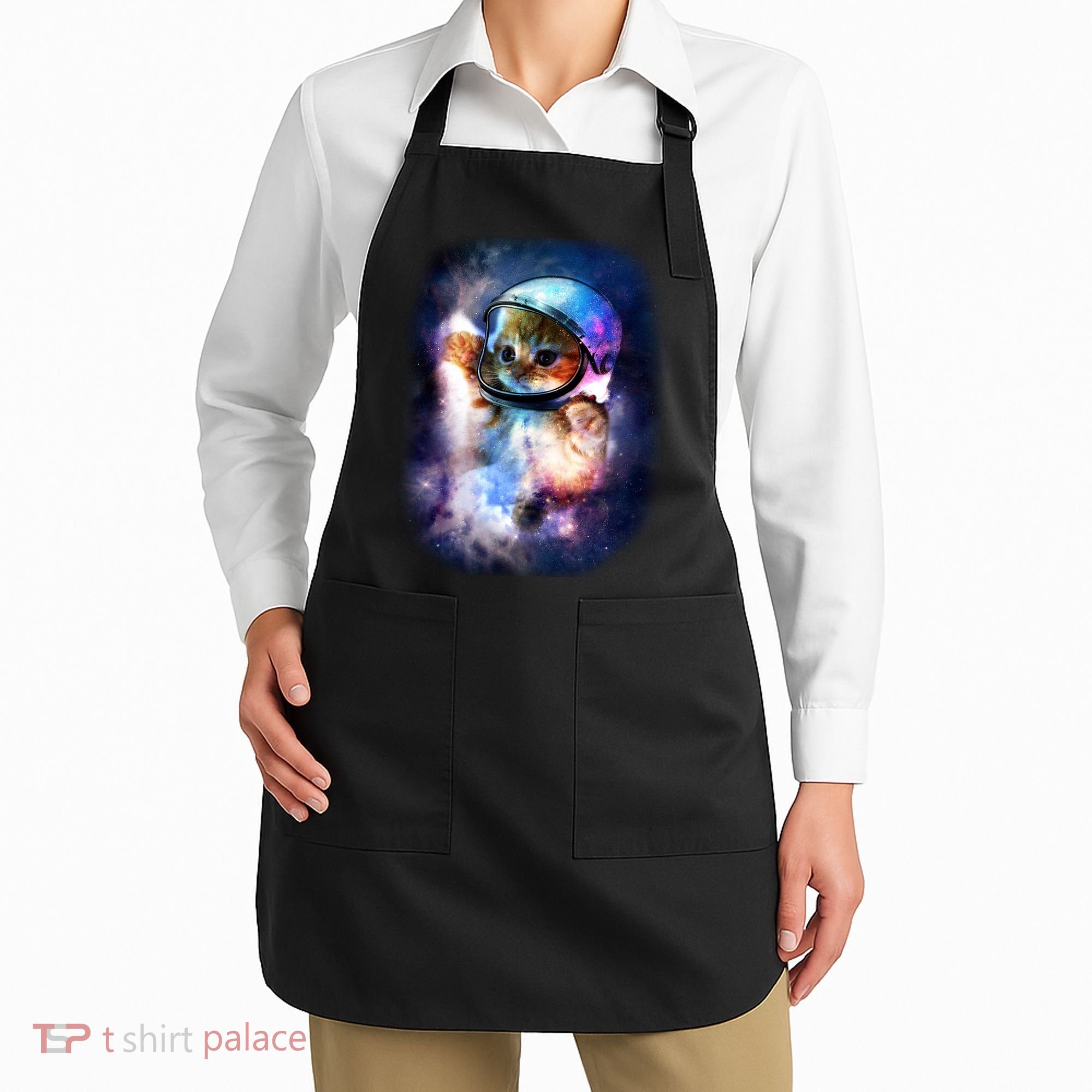 Astronaut Cat In Space Apron
