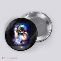 Astronaut Cat In Space Button thumb 0