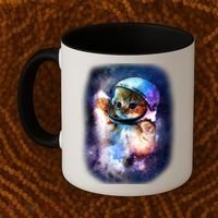 Astronaut Cat In Space Coffee Mug thumb 2