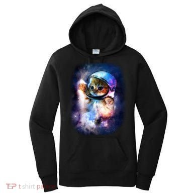 Astronaut Cat In Space Women's Hoodie
