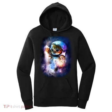Astronaut Cat In Space Women's Hoodie