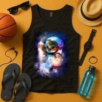 Astronaut Cat In Space Tank Top thumb 4