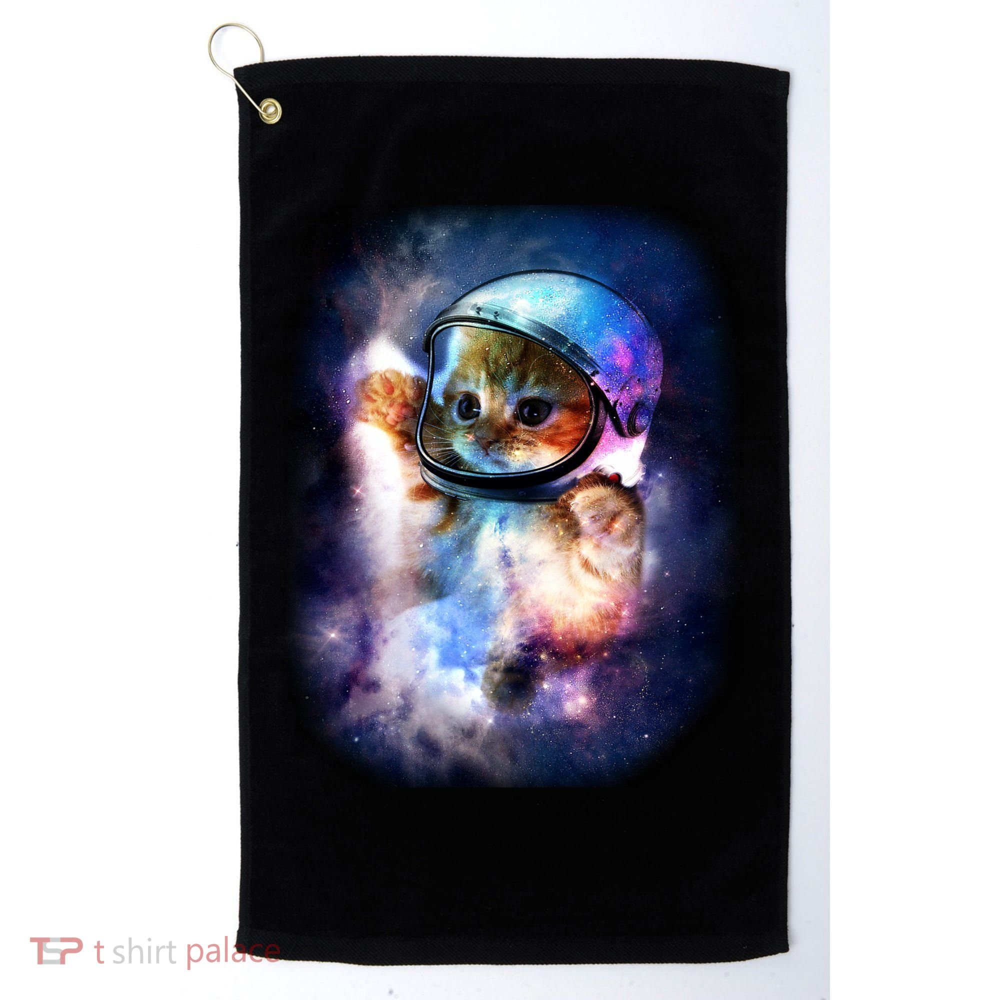Astronaut Cat In Space Golf Towel