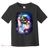 Astronaut Cat In Space Toddler T-Shirt thumb 0