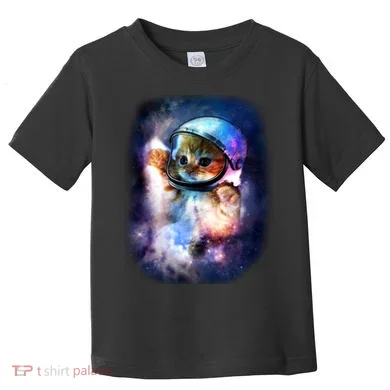 Astronaut Cat In Space Toddler T-Shirt