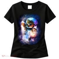 Astronaut Cat In Space Women's T-Shirt thumb 0