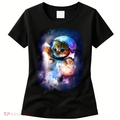 Astronaut Cat In Space Women's T-Shirt