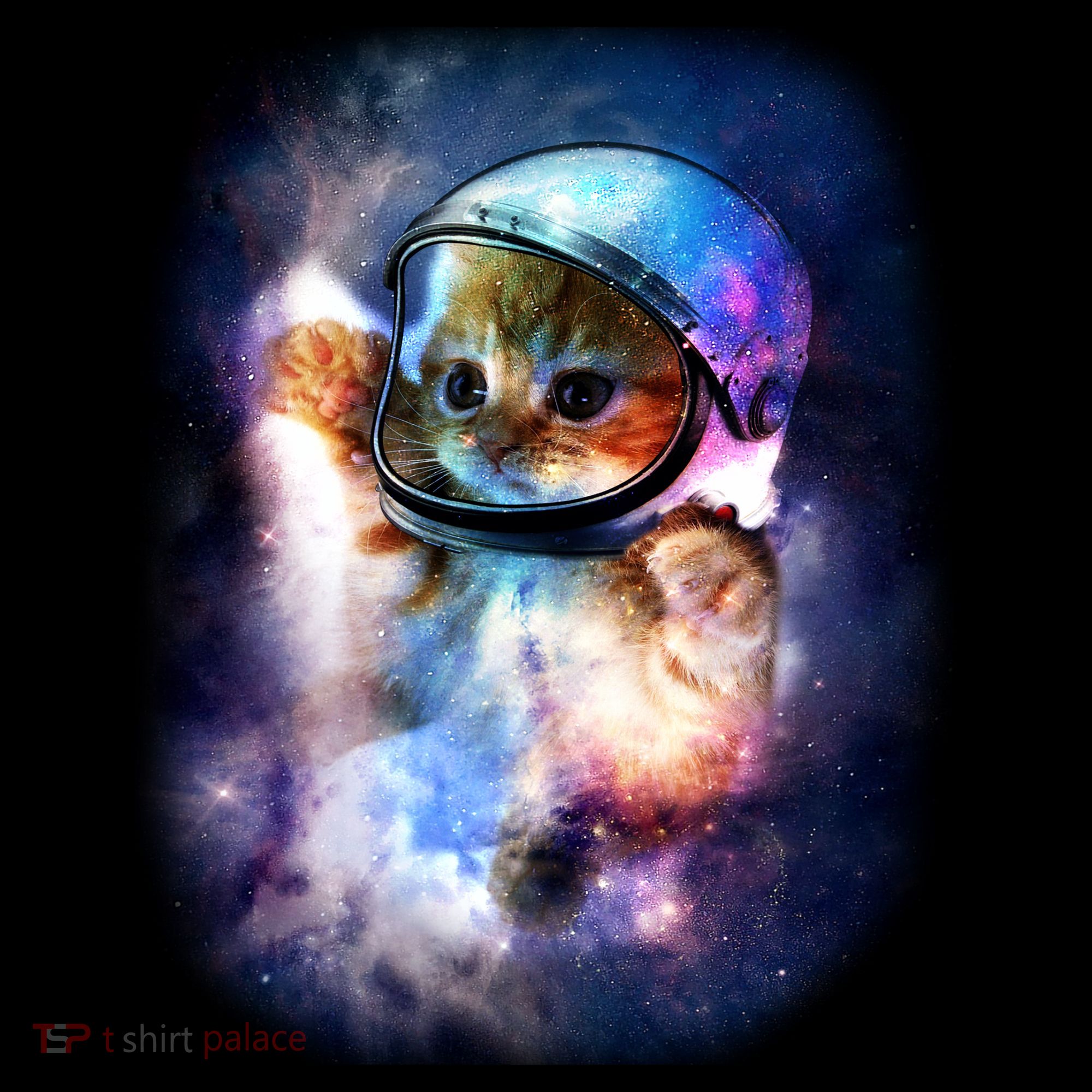Astronaut Cat In Space Kids Long Sleeve Shirt