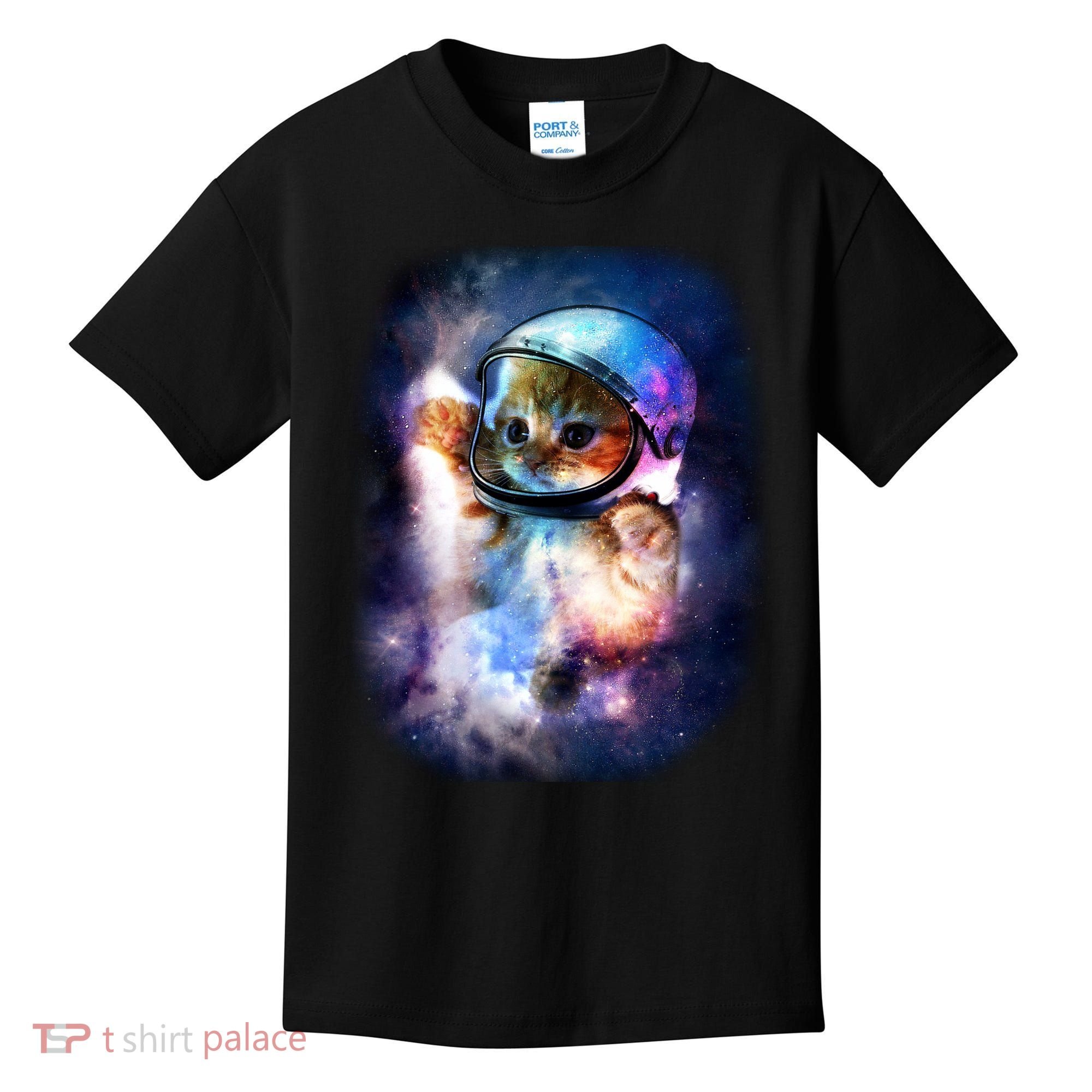 Astronaut Cat In Space Kids T-Shirt