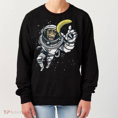 Astronaut Chimp Banana Women's Sweatshirt