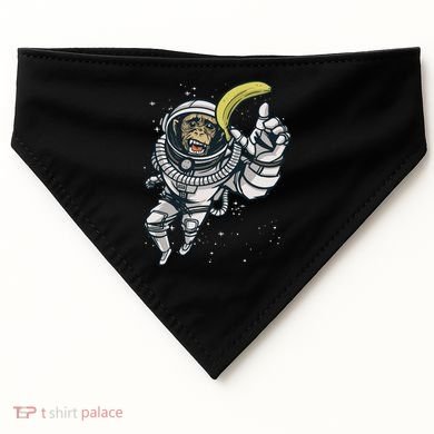 Astronaut Chimp Banana USA-Made Doggie Bandana