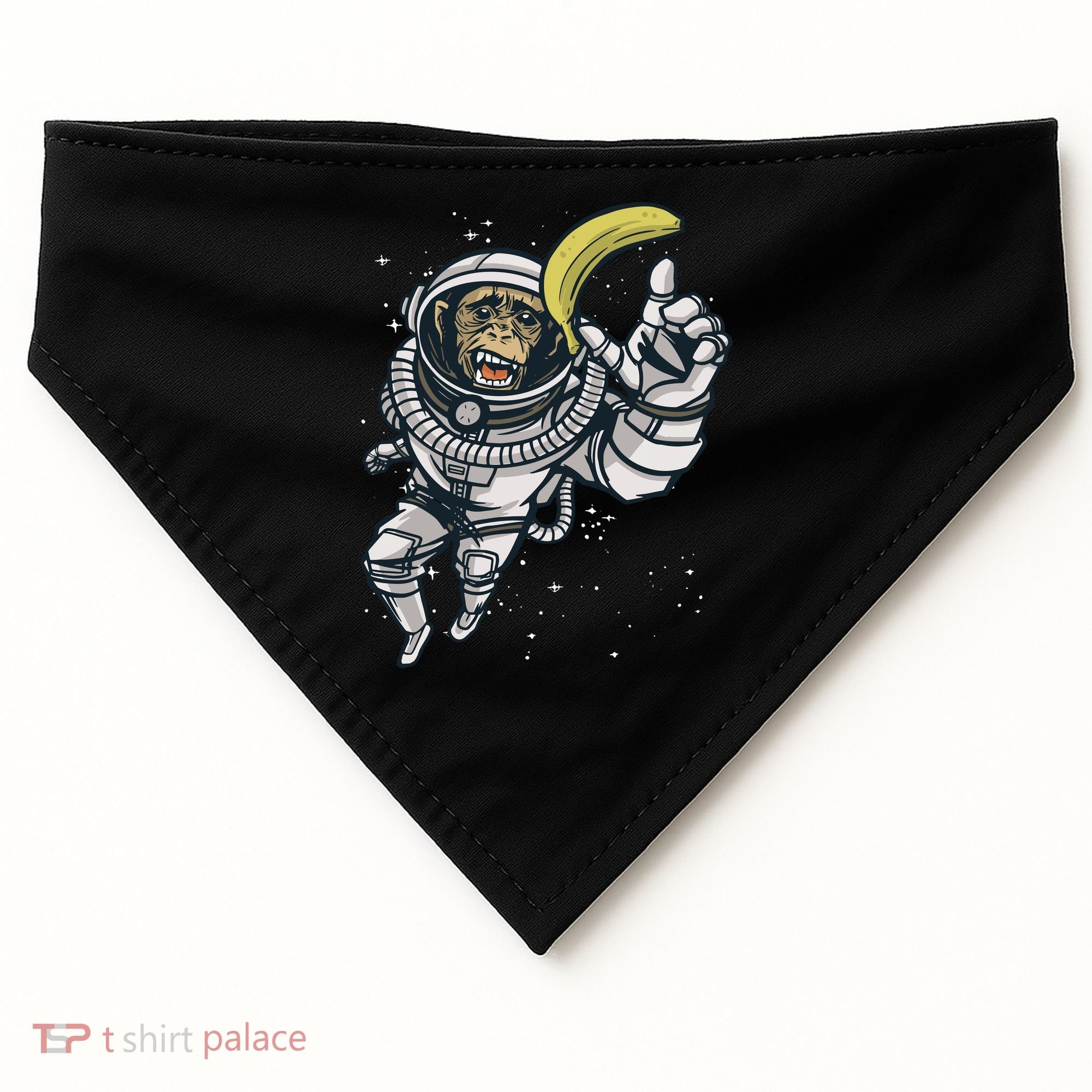 Astronaut Chimp Banana USA-Made Doggie Bandana