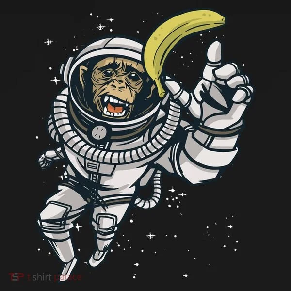 Astronaut Chimp Banana Bucket Hat