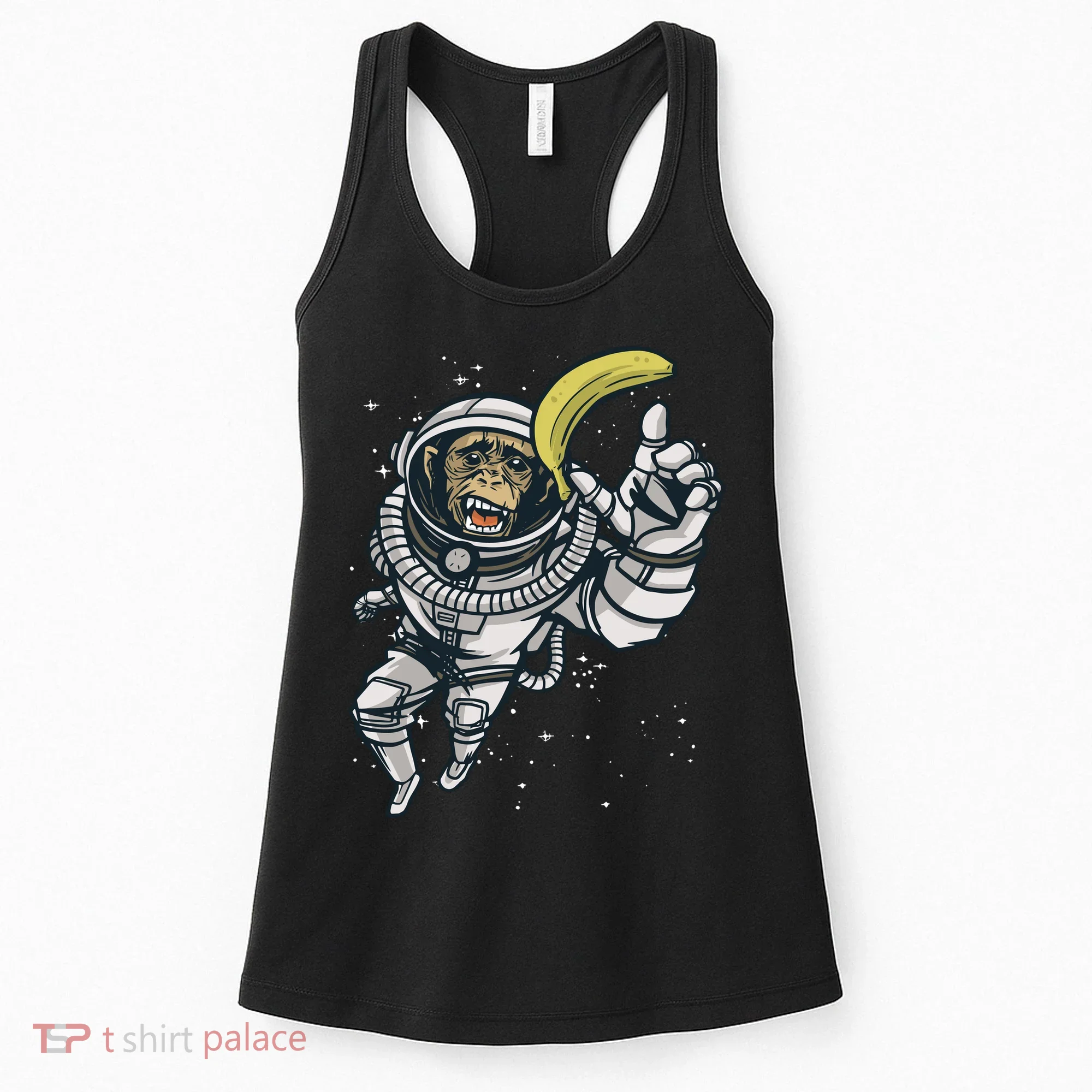 Astronaut Chimp Banana Women's Tank Top