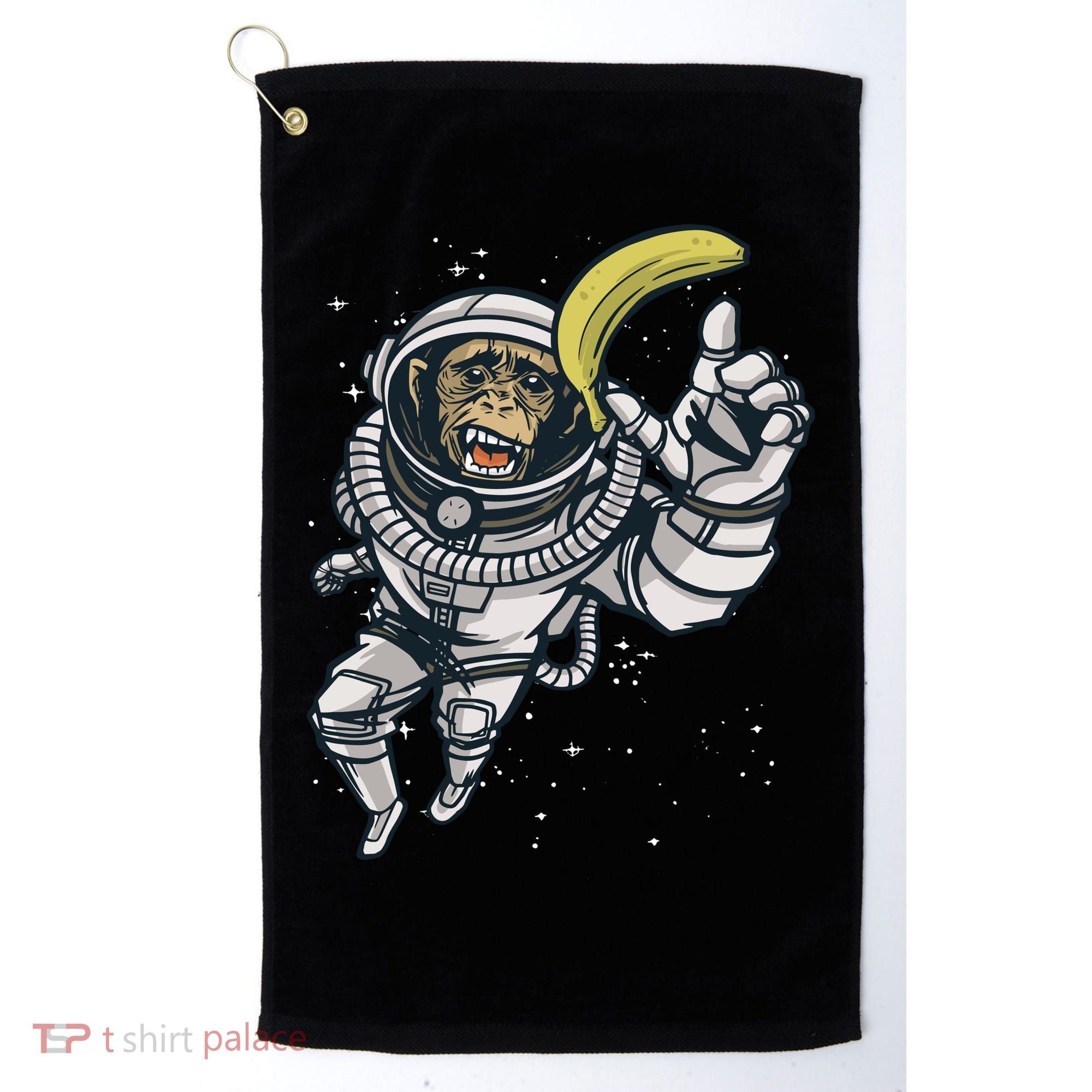 Astronaut Chimp Banana Golf Towel