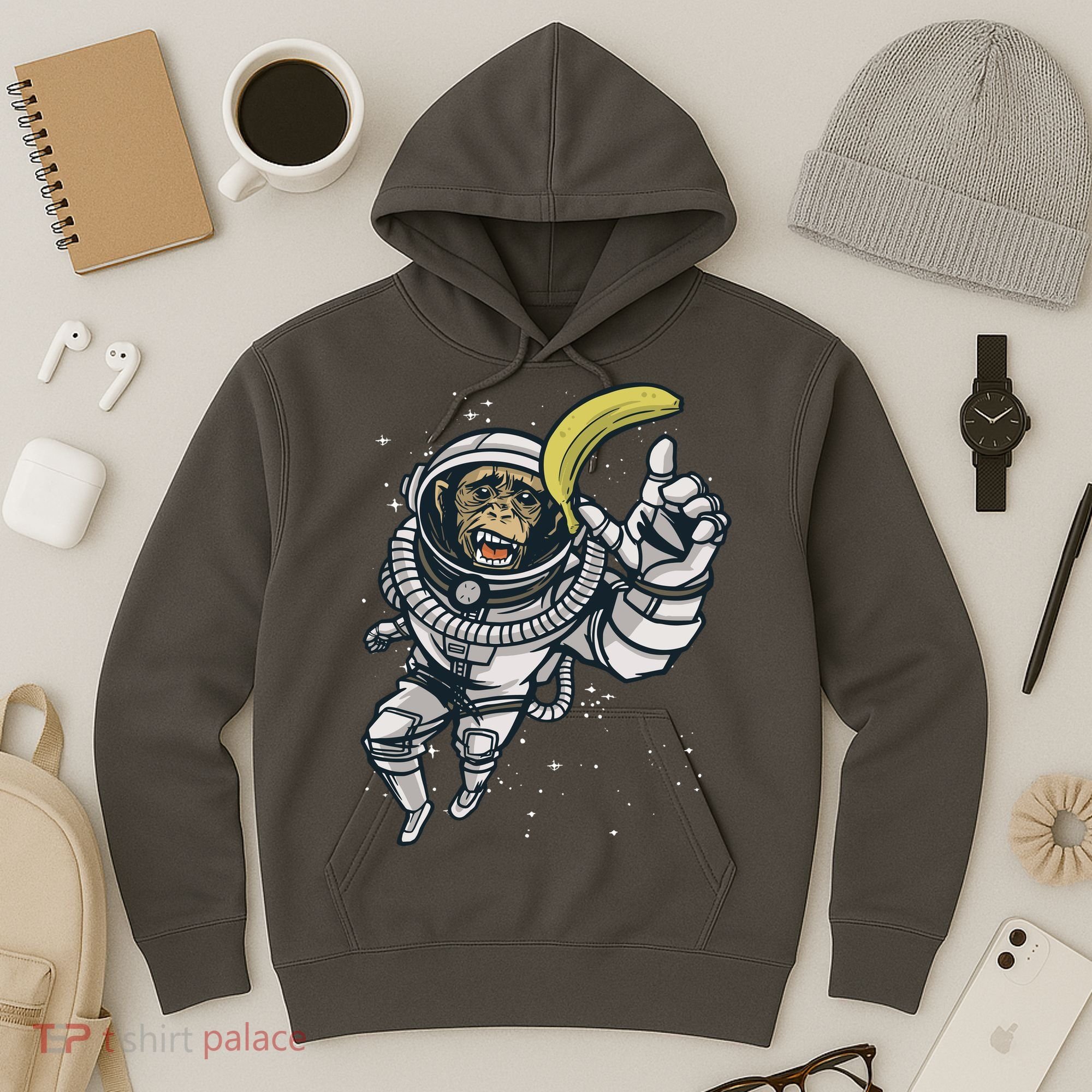 Astronaut Chimp Banana Hoodie