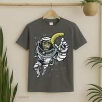 Astronaut Chimp Banana T-Shirt thumb 2