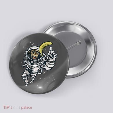 Astronaut Chimp Banana Button