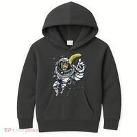 Astronaut Chimp Banana Kids Hoodie thumb 0