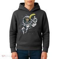 Astronaut Chimp Banana Kids Hoodie thumb 4