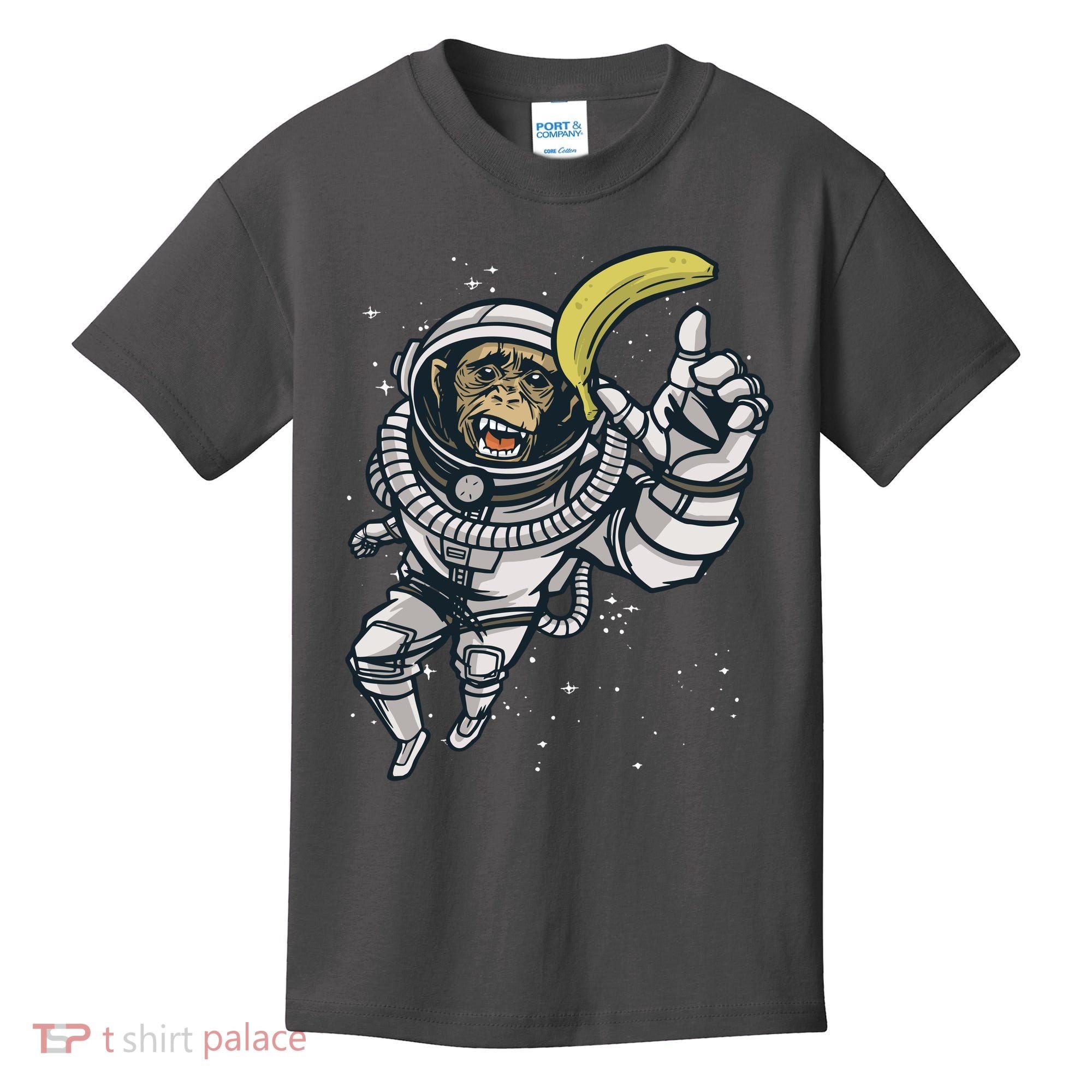 Astronaut Chimp Banana Kids T-Shirt