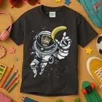 Astronaut Chimp Banana Kids T-Shirt thumb 3