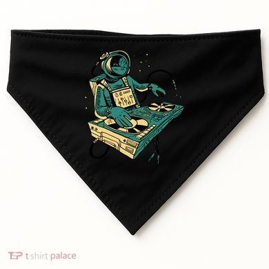 Astronaut Djing Space USA-Made Doggie Bandana