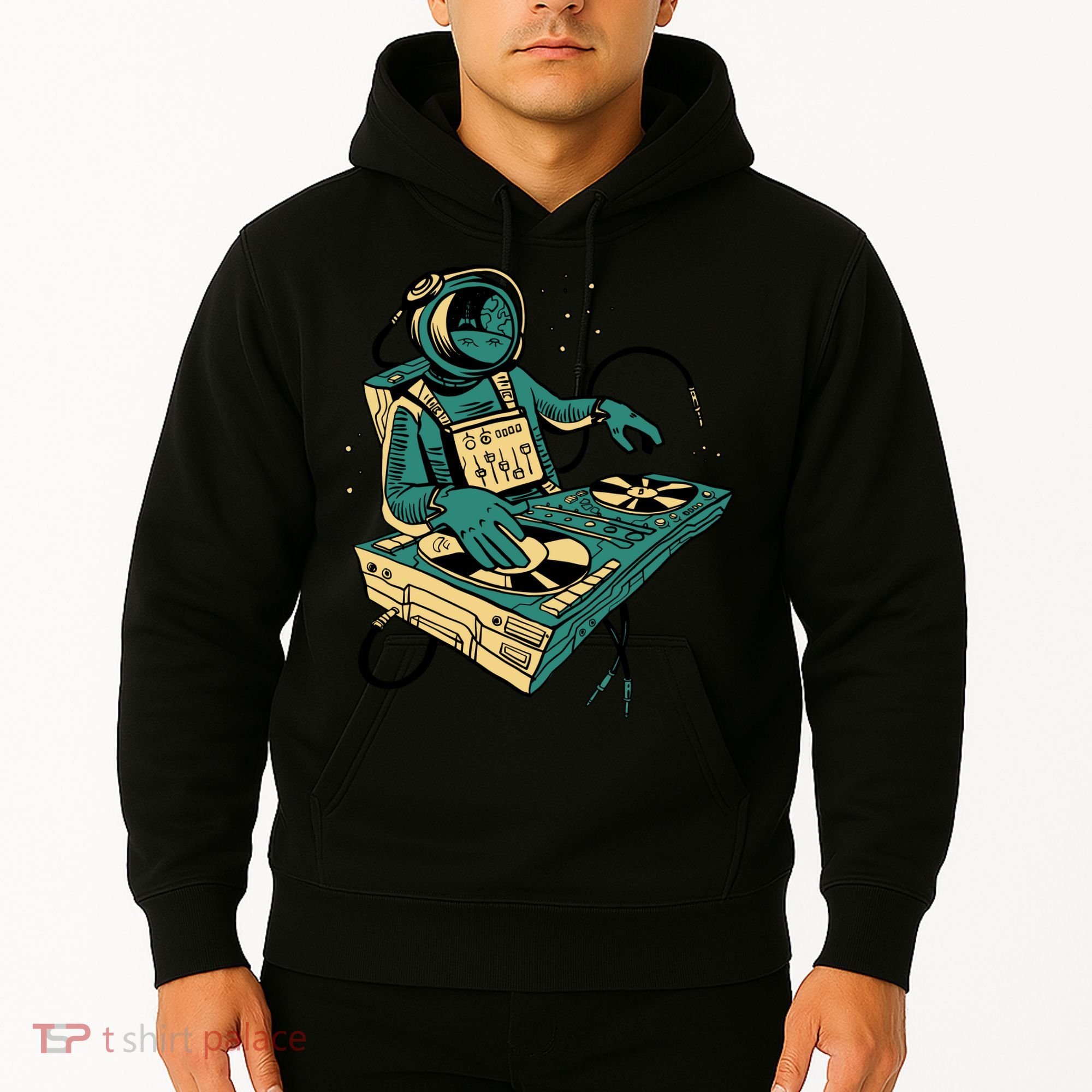 Astronaut Djing Space Hoodie